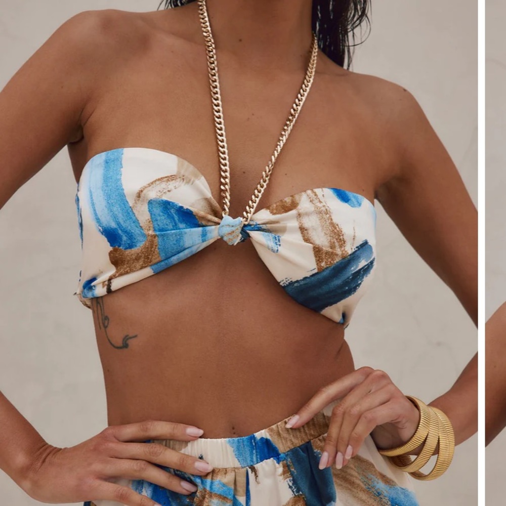 Gold Chain Halter Top